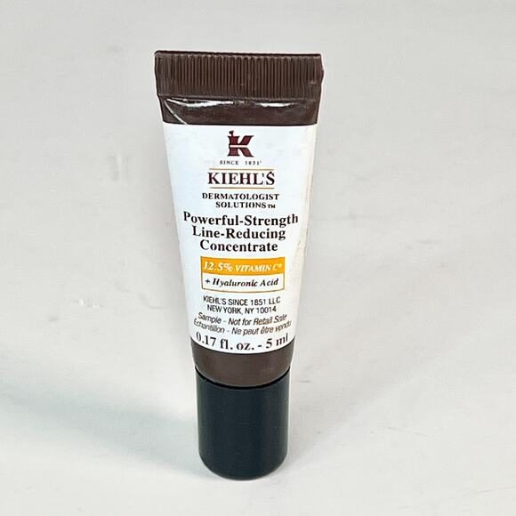 Kiehl's Powerful Strength Line Reducing Concentrate Vitamin C Travel .17 oz New - Picture 1 of 5